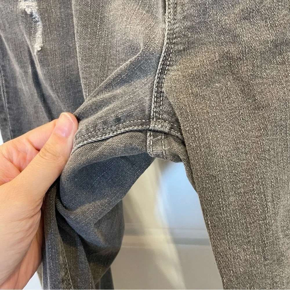 Hudson Grey Distressed Skinny Jeans